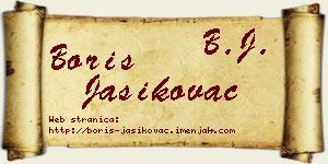 Boris Jasikovac vizit kartica